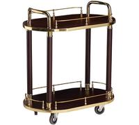 MFRELMNZG Trolley Metal Bar Serving Cart with Wine Rack for Home Kitchen Hotel Durable Rolling Cart for Serving Drinks and Storage