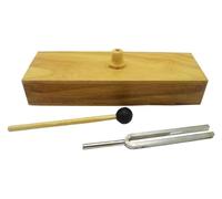 MFRELMNZG Wooden Resonance Speaker Physical Acoustics Experimental Equipment Tuning Fork with Wooden Resonant Box and Beater Experimental Teaching Tuning Fork 256HZ Hz