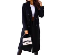 MFRVXQUL Mormon Wives Blue Coat - Long Winter Trench Coat, Secret Lives of Mormon Wives, for Women (Black, L)