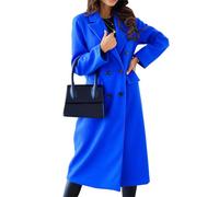 MFRVXQUL Mormon Wives Long Blue Coat, Secret Lives of Mormon Wives Trench Coat for Women Winter (Dark Blue, 3XL)