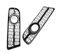 MFTGRS For A4 B7 S4 B7 A4 S-Line 2005-2008 Front Grille Honeycomb Front Sport Bumper Fog Light Grille Cover 8E0807681F(Chrome silver)