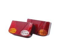 MFTGRS Rear Tail Light Trailer Universal Stop Indicator Lamp Red Brake Turn Signal Car Caravan Van Boat Camper Bus(Clear lens No bulb)