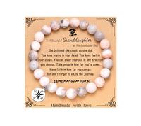 MFTRADING Graduation Bracelet for Her Him Class of 2024 Graduation Gifts Inspirational College High School Compass Bracelet for Women Men, Nature Stone, no gemstone
