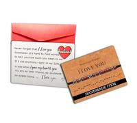 MFTRADING I Love You Morse Code Bracelet Stocking Stuffers Gifts for Him Men Inspirational Christams Valentine's Day Gifts Morse Code Bracelet with Engraved Wallet Card Boyfriend Son, 7.5inches, Beads
