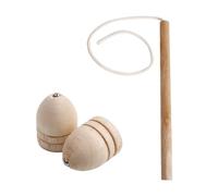MFUOE 1 Set Hand-carved Wooden Spinnings Gyroscopes Toy with String Traditional Chinese Spinning Top for Adults, Outdoor Physics Educational Game Set and Gift