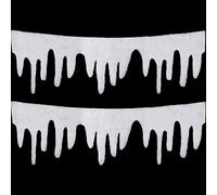MFUOE 2 Pack Icicle Fringe Icicle Borders Snow Fringe Icicle Garland for Christmas Window Decoration Scene