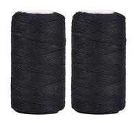MFUOE 2 Pieces Hair Extension Thread Hair Salon Weaving Thread for Sewing Hair Weft, Making Wig (Black)