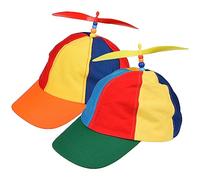 MFUOE 2 Pieces Propeller Hat Halloween Helicopter Hat Creative Baseball Cap Funny Sun Hat for Halloween Christmas Costume Party Accessories