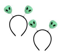 MFUOE 2Pieces Alien Headband Funny Glitter Ball Head Boppers Green Alien Party Presents Alien Party Supplies Costume Accessory for Adult Halloween Christmas Cosplay Party Favors