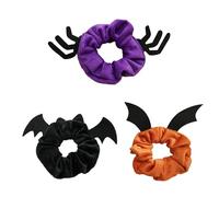 MFUOE 3Pieces Halloween Hair Scrunchies Mixed Style Large Intestine Scrunchie Elastics Hair Bands Halloween Hair Accessories for Women Girls