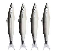 MFUOE 4Pcs Salted Fish Black Ballpoint Pens Fish Styling Pens Cute Marine Series Ballpoint Pen Fish Shape Design Collectible Writing Tools For School Office