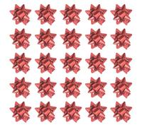 MFUOE Bows Red Gift Wrapping Bows Christmas Metallic Gift Bows with Self-Adhesive Backing for Many Gift Giving Occasions Favors (30)