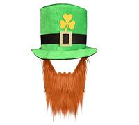 MFUOE Leprechaun Beard Hat - St. Patrick's Day Green for Irish Party