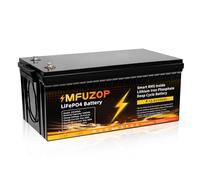 MFUZOP 12V 200Ah LiFePO4 Lithium Leisure Battery with 200A BMS, 2560Wh Lithium Leisure Iron Phosphate Battery, up to 15000+ Cycles, Support in Series/Parallel, for RVs, Boats, Trolling Motor