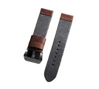 MFXFKOKGAX Leather Nylon Watch Band Strap Retro Denim Fabric Bracelet Fit For Omega For Seiko Men Women Universal Wristband(Black,20mm)