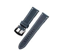 MFXFKOKGAX Retro Leather Watchband 20mm 22mm Dark Brown Watch Strap Fit For Omega For Seiko Smartwatch Wristband Accessories(Blue,18mm)