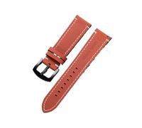 MFXFKOKGAX Retro Leather Watchband 20mm 22mm Dark Brown Watch Strap Fit For Omega For Seiko Smartwatch Wristband Accessories(Red,18mm)