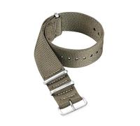 MFXFKOKGAX Ribbed Nylon Watch Band 20mm 22mm Waterproof Strap Casual Braid Watchband Sport Replacement(Khaki,20mm)