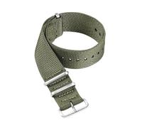 MFXFKOKGAX Ribbed Nylon Watch Band 20mm 22mm Waterproof Strap Casual Braid Watchband Sport Replacement(Green,22mm)