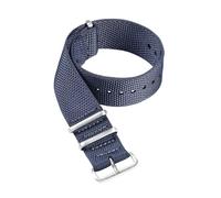 MFXFKOKGAX Ribbed Nylon Watch Band 20mm 22mm Waterproof Strap Casual Braid Watchband Sport Replacement(Blue,20mm)