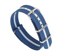 MFXFKOKGAX Ribbed Watch Strap 16mm 18mm 19mm 20mm 22mm 24mm Nylon Straps Braid Ballistic Fabric Watchband Accessories(BLUE WHITE,22mm)