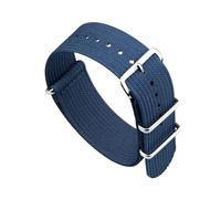 MFXFKOKGAX Ribbed Watch Strap 16mm 18mm 19mm 20mm 22mm 24mm Nylon Straps Braid Ballistic Fabric Watchband Accessories(BLUE,16mm)
