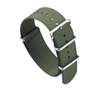MFXFKOKGAX Ribbed Watch Strap 16mm 18mm 19mm 20mm 22mm 24mm Nylon Straps Braid Ballistic Fabric Watchband Accessories(ARMY GREEN,19mm)