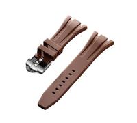 MFXFKOKGAX Rubber Silicone Watch Band 28mm 30mm For AP Royal Oak Offshore 15400 26470 15703 Strap For GA2100 Bracelet Accessories(Brown,30mm(Matte))