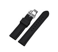 MFXFKOKGAX Silicone Watch Band 18mm Men's Sports Rubber Strap Fit For Omega For Seiko Quick Release Bracelet Butterfly Clasp(Black-Blue,18mm)