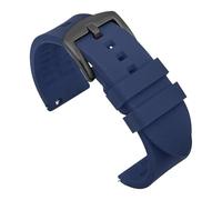 MFXFKOKGAX Silicone Watch Band Men's Sports Waterproof Strap Fit For Rolex For Seiko Replacement Watchband(Blue-black buckle,24mm)