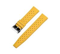 MFXFKOKGAX Tropical Rubber Watch Strap Fit For Seiko Breathable Silicone Watchbands For Oris For Citizen Diving Waterproof Bracelet(Yellow,22mm)