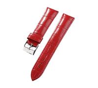 MFXFKOKGAX Universal Watchband Strap Bamboo Joint Pattern 18mm 20mm 22mm Men Women Waterproof Bracelet Watch Accessories(Red,18mm)