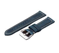 MFXFKOKGAX Vintage Leather Watch Band Fit For Panerai For Seiko For Omega Matte Bracelet Men's Accessories 20mm 22mm 24mm(Blue,20mm)