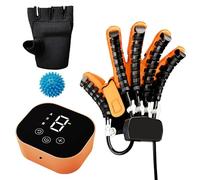 MFYDPP Hand Rehabilitation Robot Gloves, Hand Exerciser Aids Robotic Glove, Hemiplegia Stroke Arthritis Hand Finger Rehabilitation Trainer,Finger Orthosis(Size:S,Color:Left Hand)
