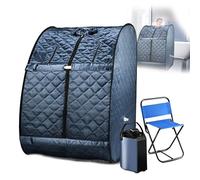 MFYDPP Portable Steam Sauna Tent, Folding Personal Full Body Spa Home Sauna,with 1000W 3L Sauna Steamer, Remote Control, Folding Chair