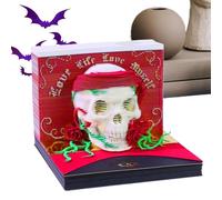 MFYOUPK 3D Desk Calendar - 3D Halloween Skull Calendar Art Paper Sculpture - Schedule Planning Accessory for School Classroom Dormitory Apartment Hotel Table Bedroom