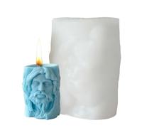 MFYOUPK Candle Molds - 3D Jesus Mary Easy Release Silicone - Flexible Soap Molds | for Home Decor Plaster Soap Clay Concrete Beginner Handicraft Lovers Holiday Birthday