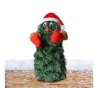 MFYOUPK Christmas Tree Toy | Musical Christmas Tree Plush Toy | Figurines Wear Santa Hat for Kids Baby Toddler Desk Office Tabletop