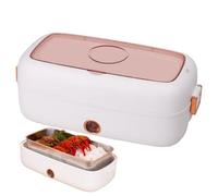MFYOUPK Electric Lunch Box, Portable Lunch Warmer with Stainless Steel Container USB Rechargeable Leakproof Food Heater Food Warmer for Work Travel School Meal Preparation, 26x12x13cm