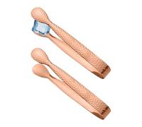 MFYOUPK Ice Bucket Tongs - Stainless Steel Sugar Grabbing Tool - Appetizer Serving Tongs - for Lemon Slices Jelly Marshmallows Home Bartender Tea Drinker Coffee Lover Baker Restaurant