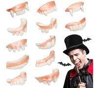 MFYOUPK Vampire Fangs | Realistic Vampire Fangs, Washable Scary Dentures for Masquerade Prank Props Daily Fashion Costume Party Halloween