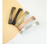 MFYS Antique Copper Drawer Pulls Knobs Black Dresser Handle Brushed Nickel Kitchen Cabinet Pull Bronze Handles Knob (1, Brushed Black, 6 5/16" Hole to Hole)