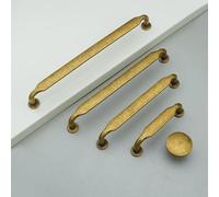 MFYS Rustic Kitchen Cabinet Pulls Handles Vintage Brass Drawer Pulls Handles Antique Brass Dresser Handles (1, Antique Brass, 5" Hole to Hole)