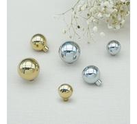 MFYS Solid Brass Ball Drawer Knob Shiny Gold Round Cabinet Knob Handle Bright Silver Dresser Knob Hardware (1, Bright Gold, Big)