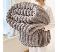 Mfyxde 2026 New Thickened Rabbit Plush Nap Blanket, Bunny Blanket for Women, Flannel Milk Velvet Cover, Soft and Comfortable, for Bed Sofa Couch Home Office Use (Silver Gray,59x78in/150x200cm)