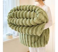Mfyxde 2026 New Thickened Rabbit Plush Nap Blanket, Bunny Blanket for Women, Flannel Milk Velvet Cover, Soft and Comfortable, for Bed Sofa Couch Home Office Use (Milk Green,47x78in/120×200cm)