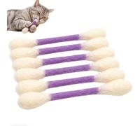 Mfyxde 6/12Pk Cotton Swabs Cat Toys with Catnip, Giant Cat Q-Tip Toy, Big Interactive Felt Kitten Chew Sticks Kicker Toy, Safety ＆ hygiene, Lover Gift Accessories (6*Purple)