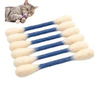 Mfyxde 6/12Pk Cotton Swabs Cat Toys with Catnip, Giant Cat Q-Tip Toy, Big Interactive Felt Kitten Chew Sticks Kicker Toy, Safety ＆ hygiene, Lover Gift Accessories (6*Blue)