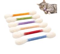 Mfyxde 6/12Pk Cotton Swabs Cat Toys with Catnip, Giant Cat Q-Tip Toy, Big Interactive Felt Kitten Chew Sticks Kicker Toy, Safety ＆ hygiene, Lover Gift Accessories (6*Mix)