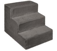 Mg Design 3-Step Pet Stairs (14 × 16 × 18 in / 40 × 45 × 35 cm) - Wooden Frame Dog Steps with Soft Faux Fur Cover - Stable, Lightweight Indoor Stairs for Small Dogs, Cats & Senior Pets